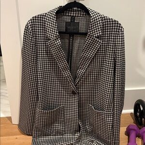 Monochrome Checkered Blazer